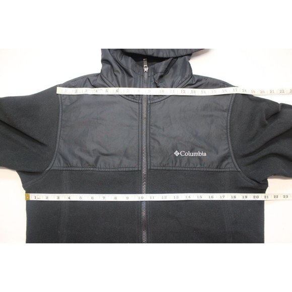 Columbia men's full zip hooded hybrid‎ fleece jacket S - Picture 13 of 14